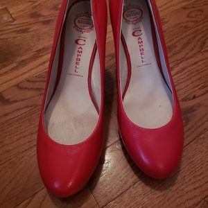 Cute Red Wedge Heels